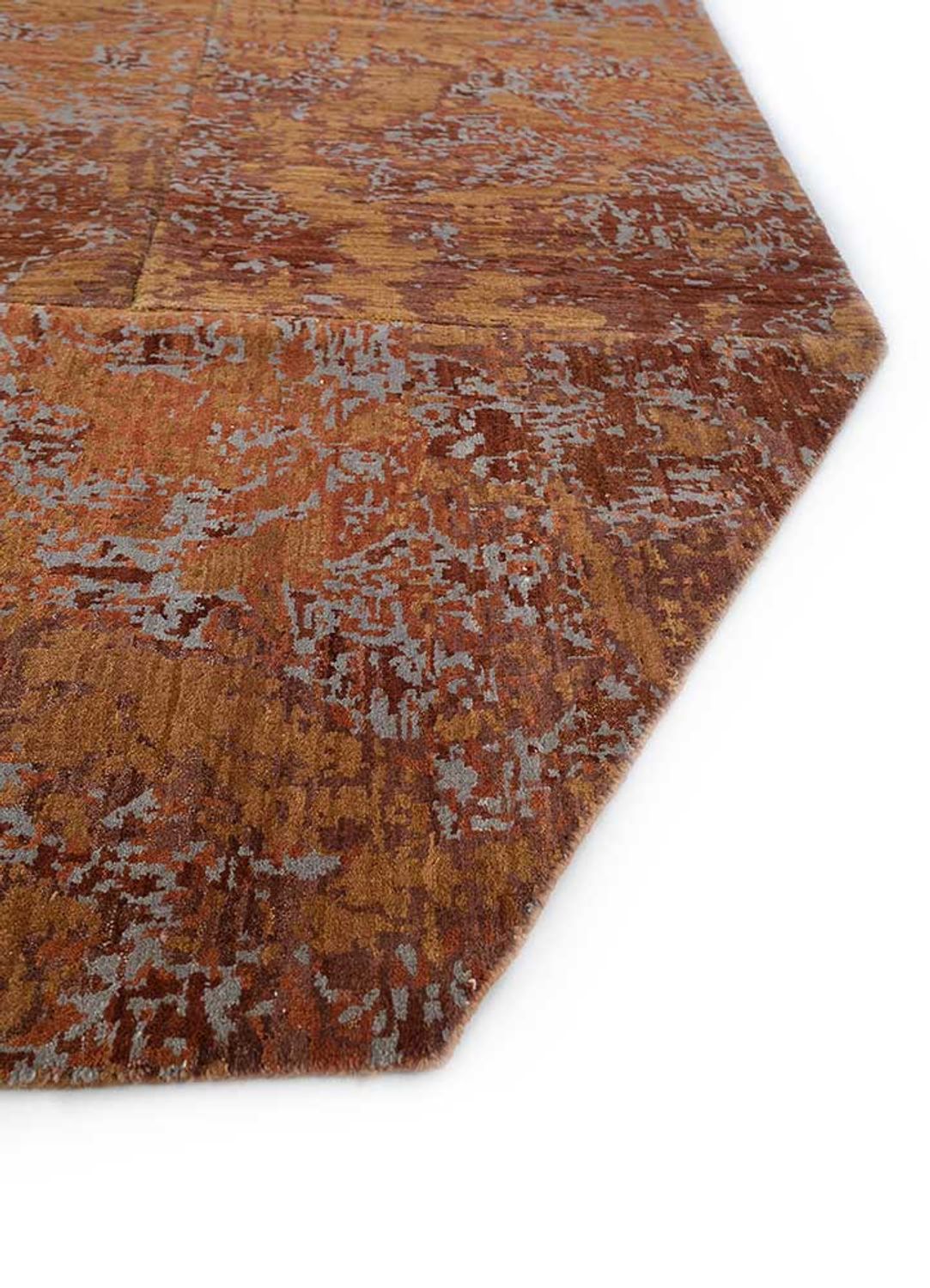 Wool Rug other shape  - 212 x 167 cm - orange