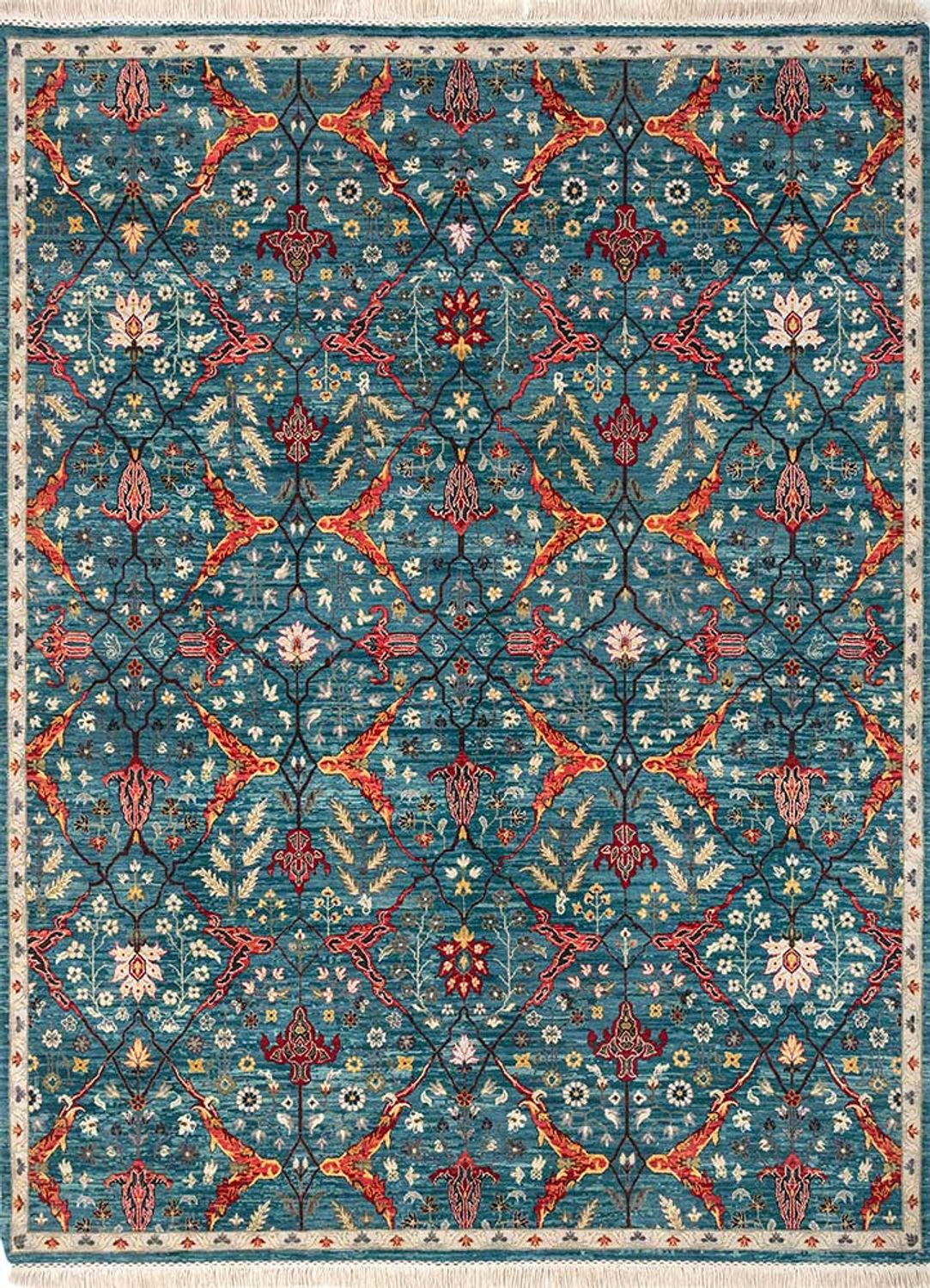 Wool Rug - 300 x 240 cm - blue