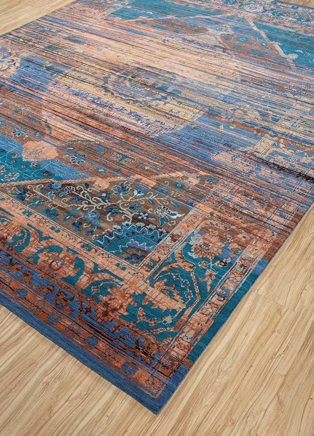 Wool Rug - 300 x 240 cm - blue