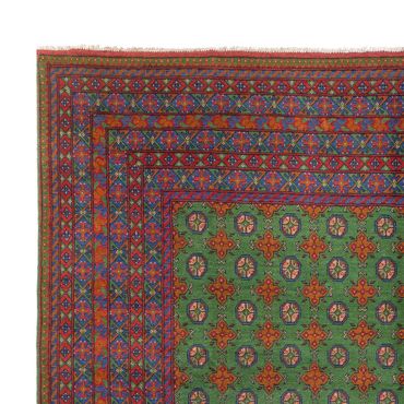 Afghan Rug - Filpa - 393 x 296 cm - green