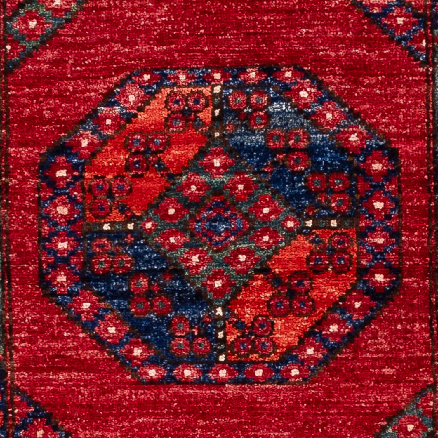 Runner Afghan Rug - 220 x 87 cm - red