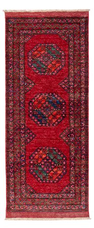 Runner Afghan Rug - 220 x 87 cm - red