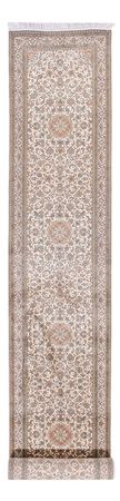 Runner Silk Rug - Kashmir Silk - 480 x 79 cm - cream