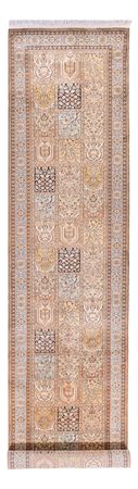 Runner Silk Rug - Kashmir Silk - 452 x 97 cm - cream