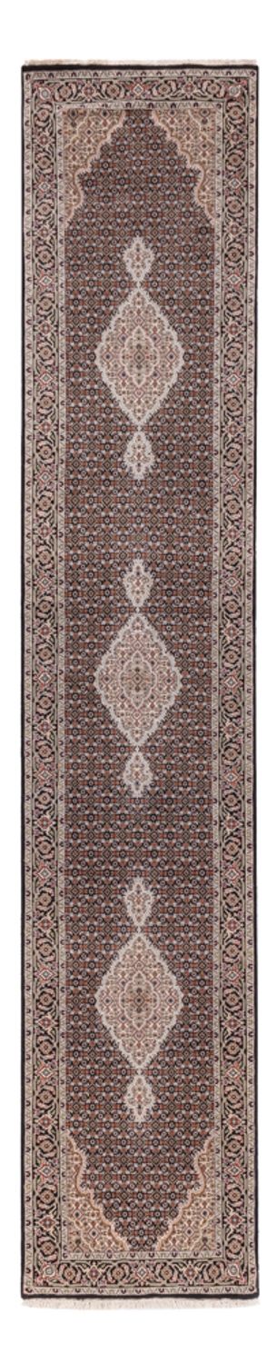 Runner Oriental Rug - Tabriz - 406 x 82 cm - anthracite