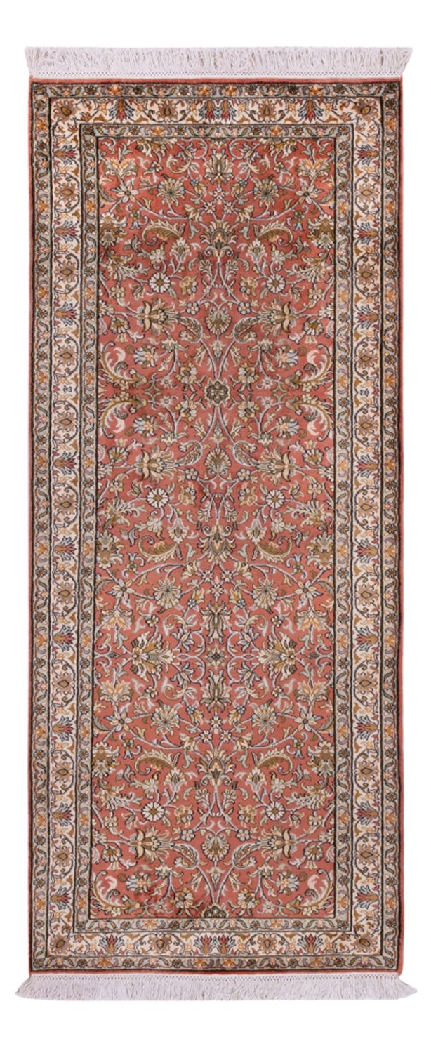 Runner Silk Rug - Kashmir Silk - 188 x 78 cm - rust