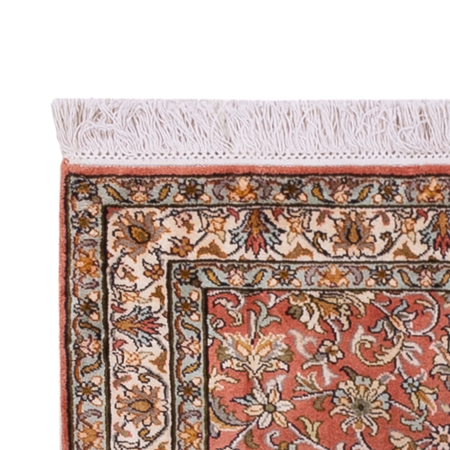 Runner Silk Rug - Kashmir Silk - 188 x 78 cm - rust