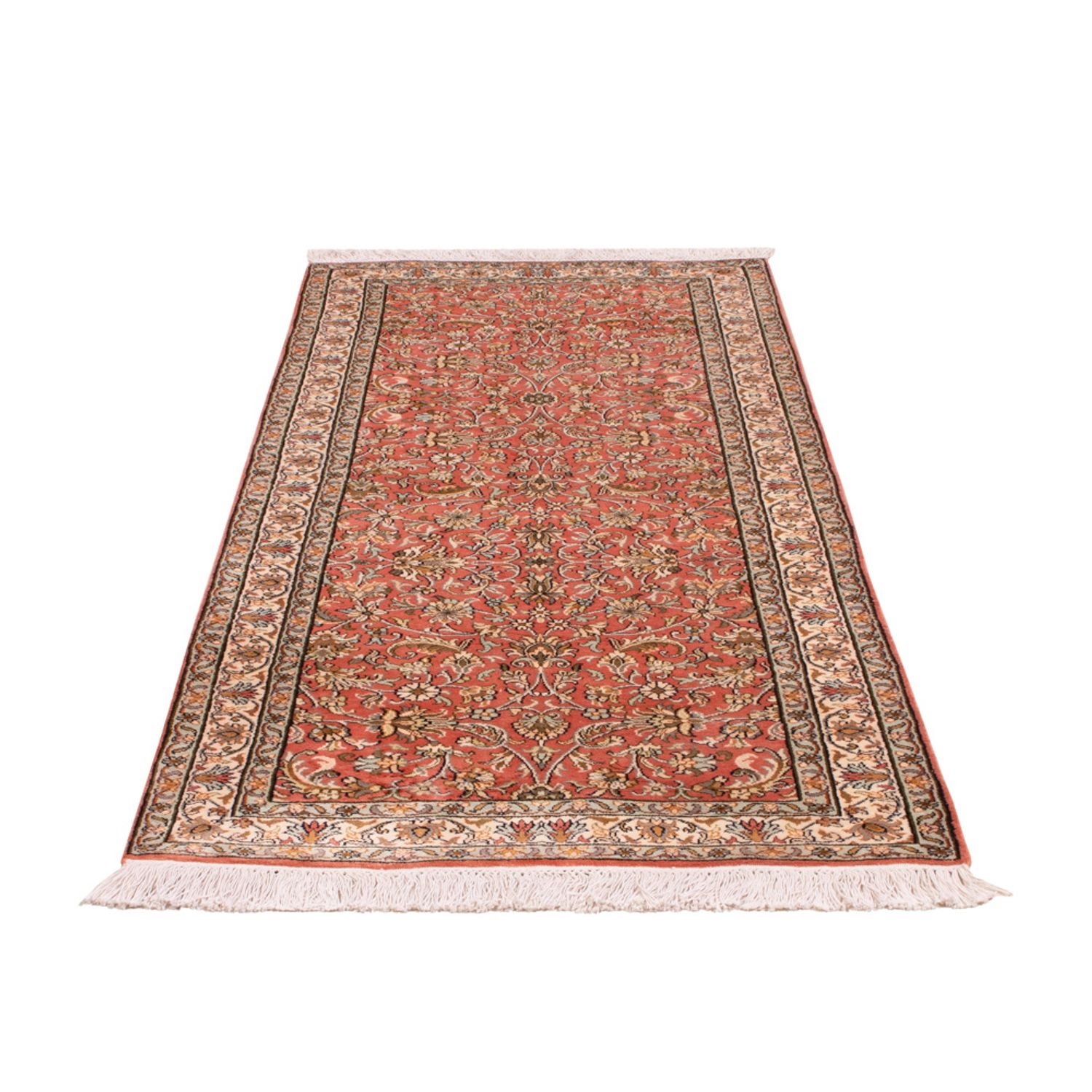 Runner Silk Rug - Kashmir Silk - 188 x 78 cm - rust