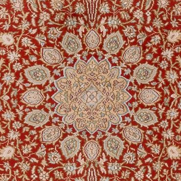Runner Silk Rug - Kashmir Silk - 251 x 81 cm - red