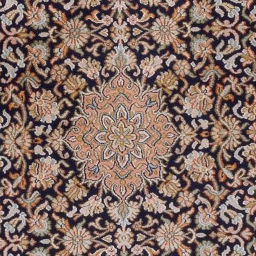 Runner Silk Rug - Kashmir Silk - 264 x 76 cm - dark beige