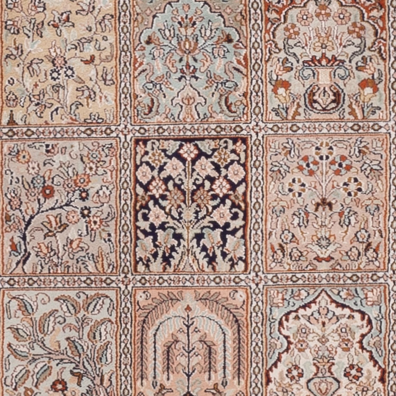 Runner Silk Rug - Kashmir Silk - 298 x 77 cm - beige