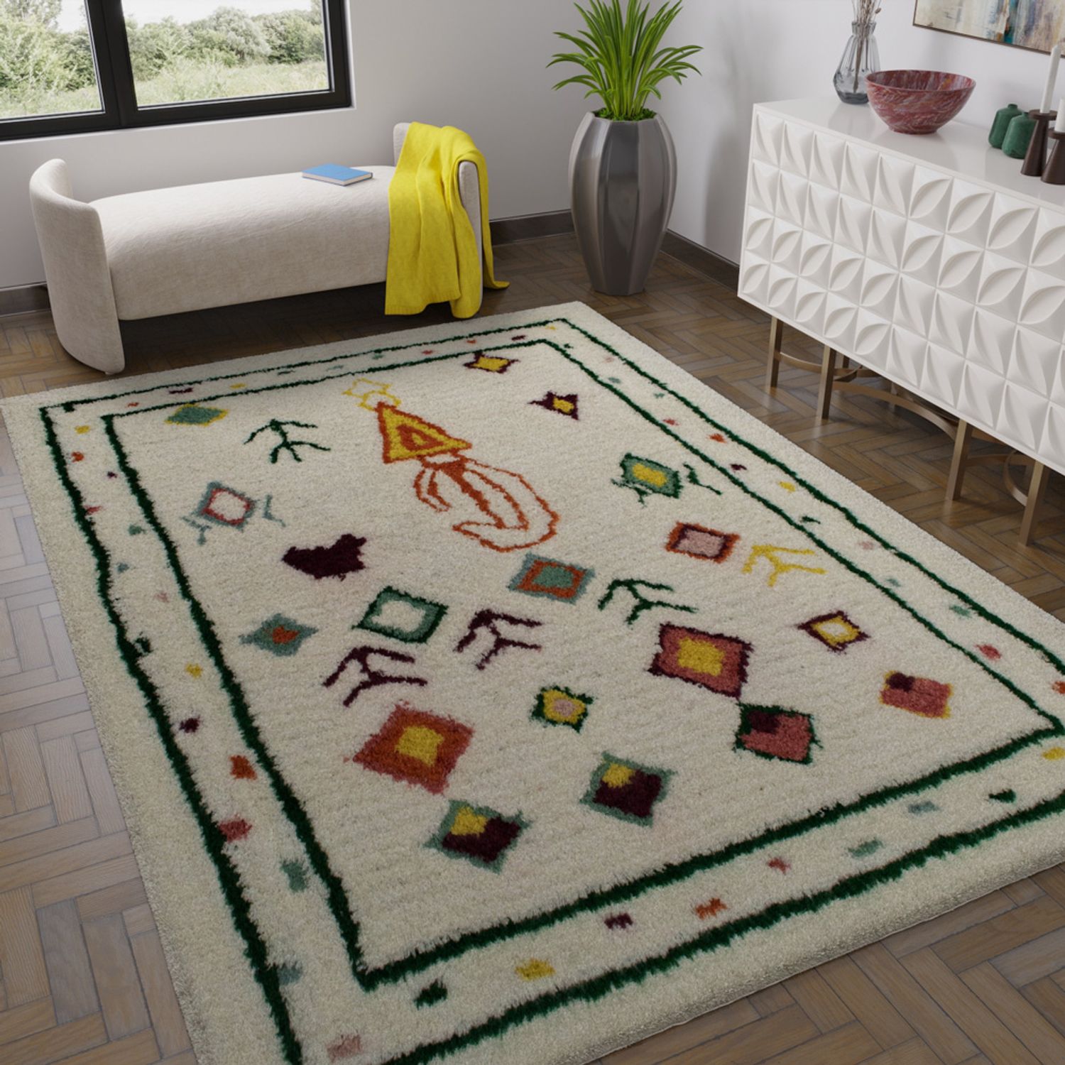 Wool Rug - Moroccan Mystique - rectangle