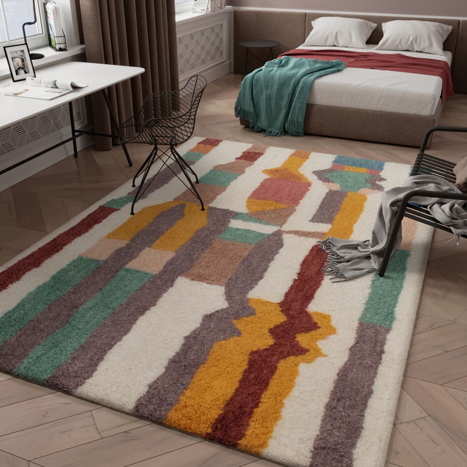 Wool Rug - Oasis Ornament - rectangle