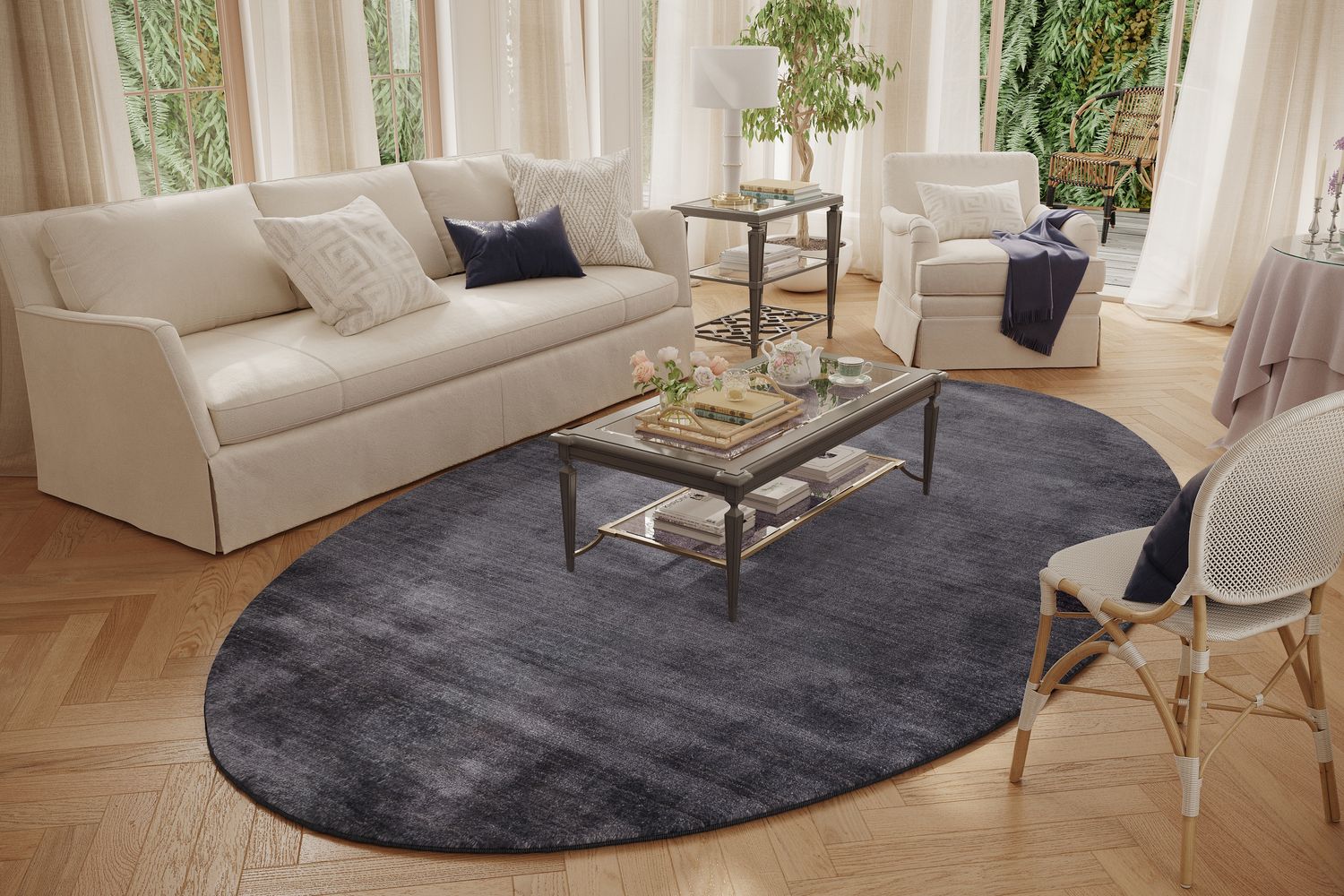 Gabbeh Rug - Loribaft Softy - NaturEleganz - oval