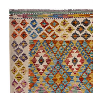 Kelim Rug - Splash - 197 x 150 cm - multicolored