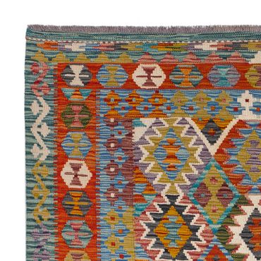 Kelim Rug - Splash square  - 154 x 152 cm - multicolored