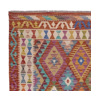 Kelim Rug - Splash - 198 x 156 cm - multicolored