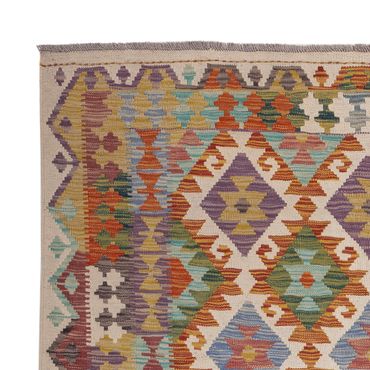 Kelim Rug - Splash - 201 x 153 cm - multicolored