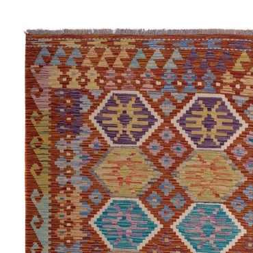Kelim Rug - Splash - 247 x 201 cm - multicolored