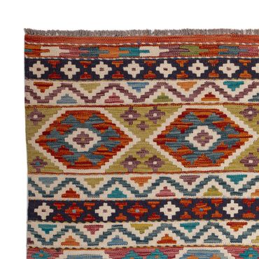 Kelim Rug - Splash - 198 x 152 cm - multicolored