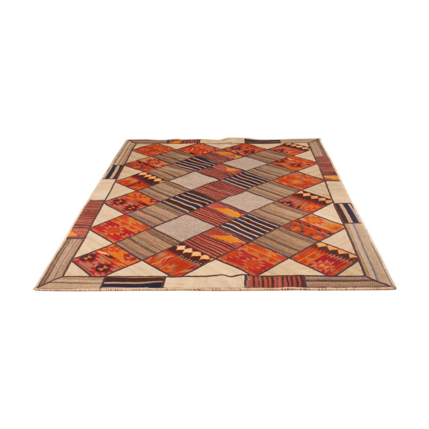 Patchwork Rug - 230 x 160 cm - multicolored