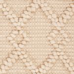Wool Rug square  - 48 x 46 cm - cream