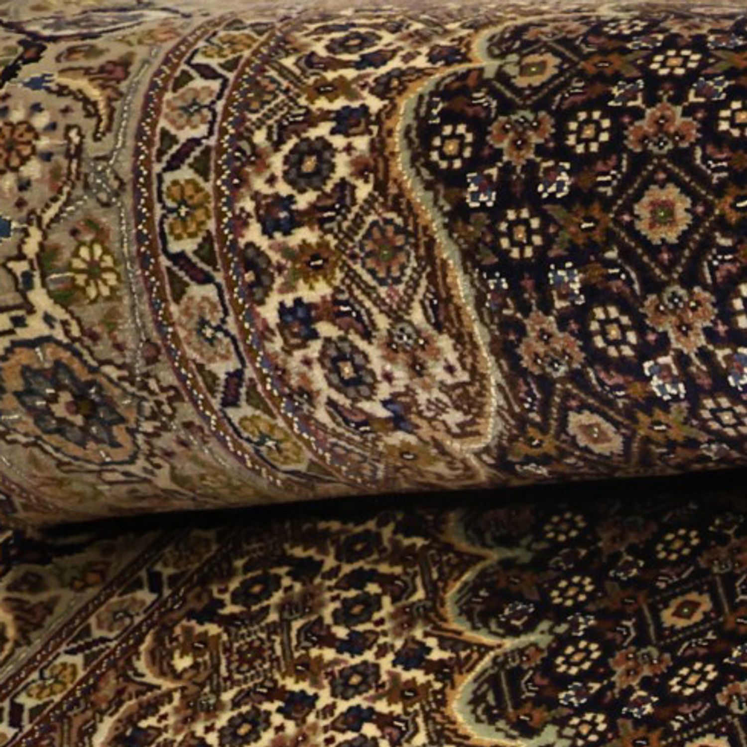 Perser Rug - Tabriz - Royal - Silk Warp - 149 x 100 cm - dark beige