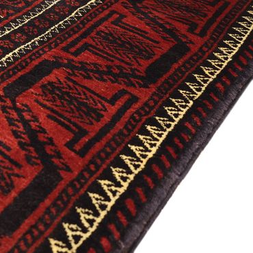 Runner Belutsch Rug - 198 x 103 cm - dark red