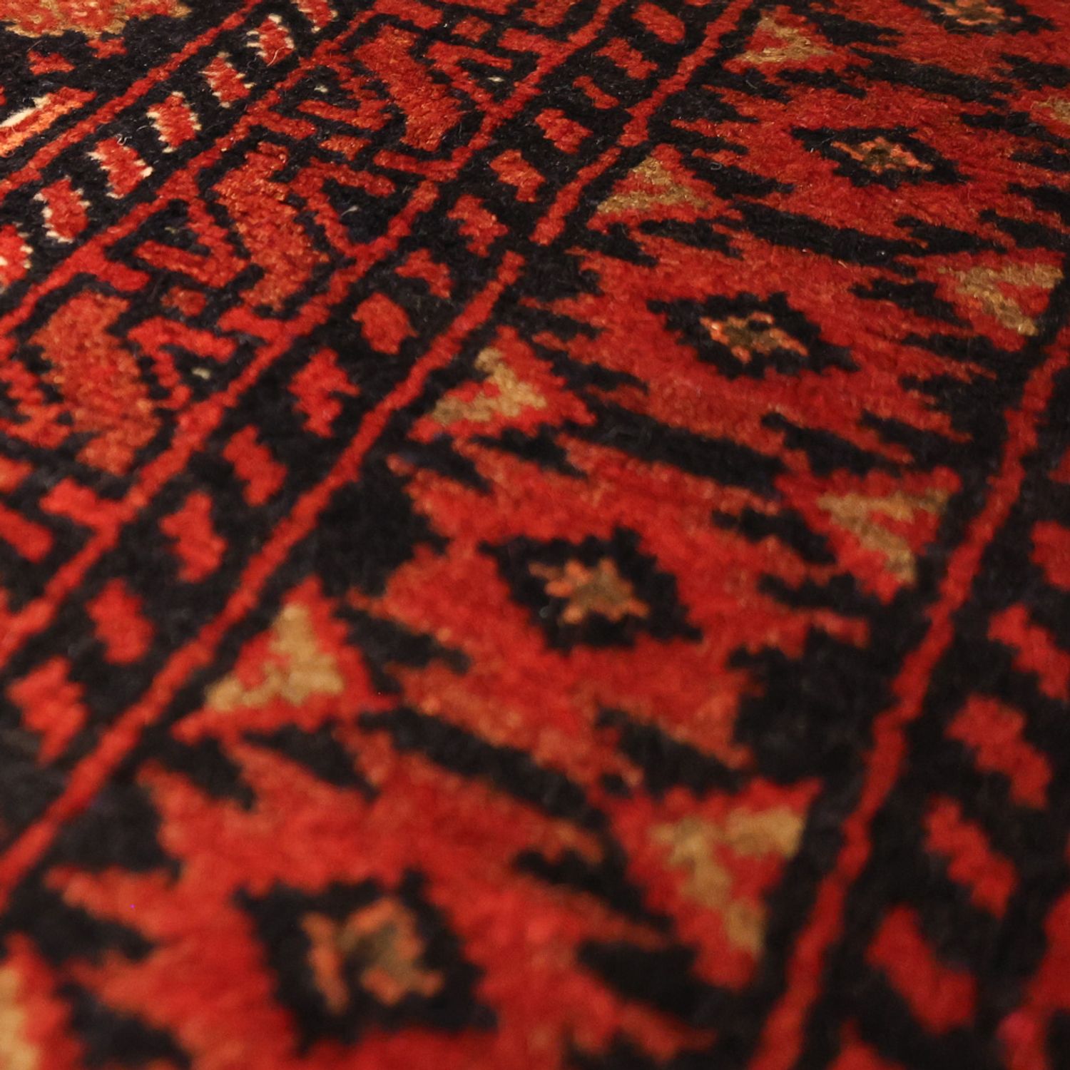 Runner Belutsch Rug - 198 x 102 cm - dark red