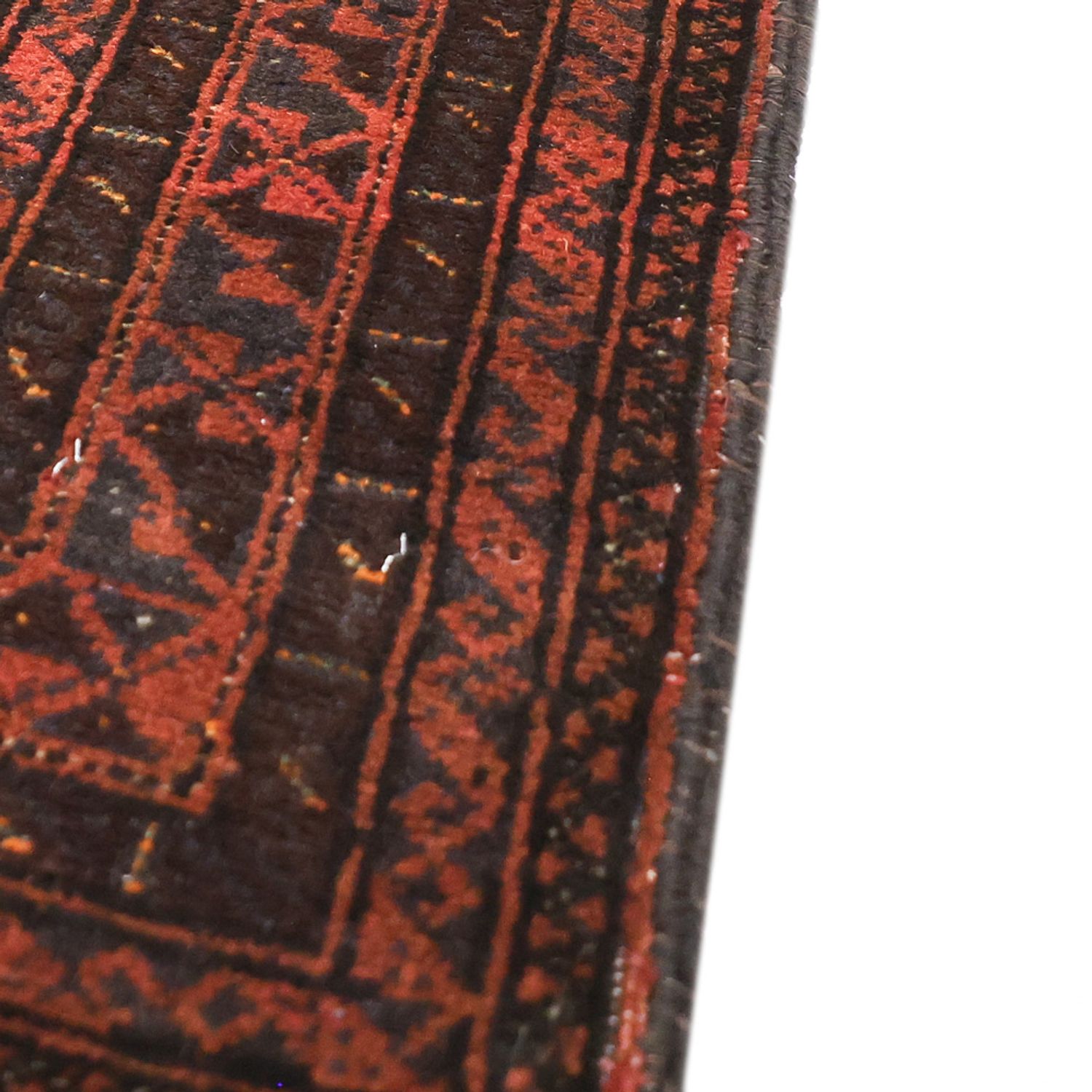 Runner Belutsch Rug - 194 x 97 cm - dark red