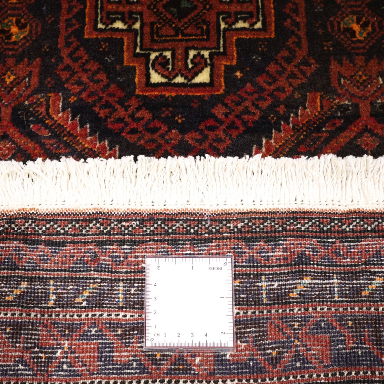 Runner Belutsch Rug - 194 x 97 cm - dark red