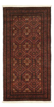 Runner Belutsch Rug - 194 x 97 cm - dark red
