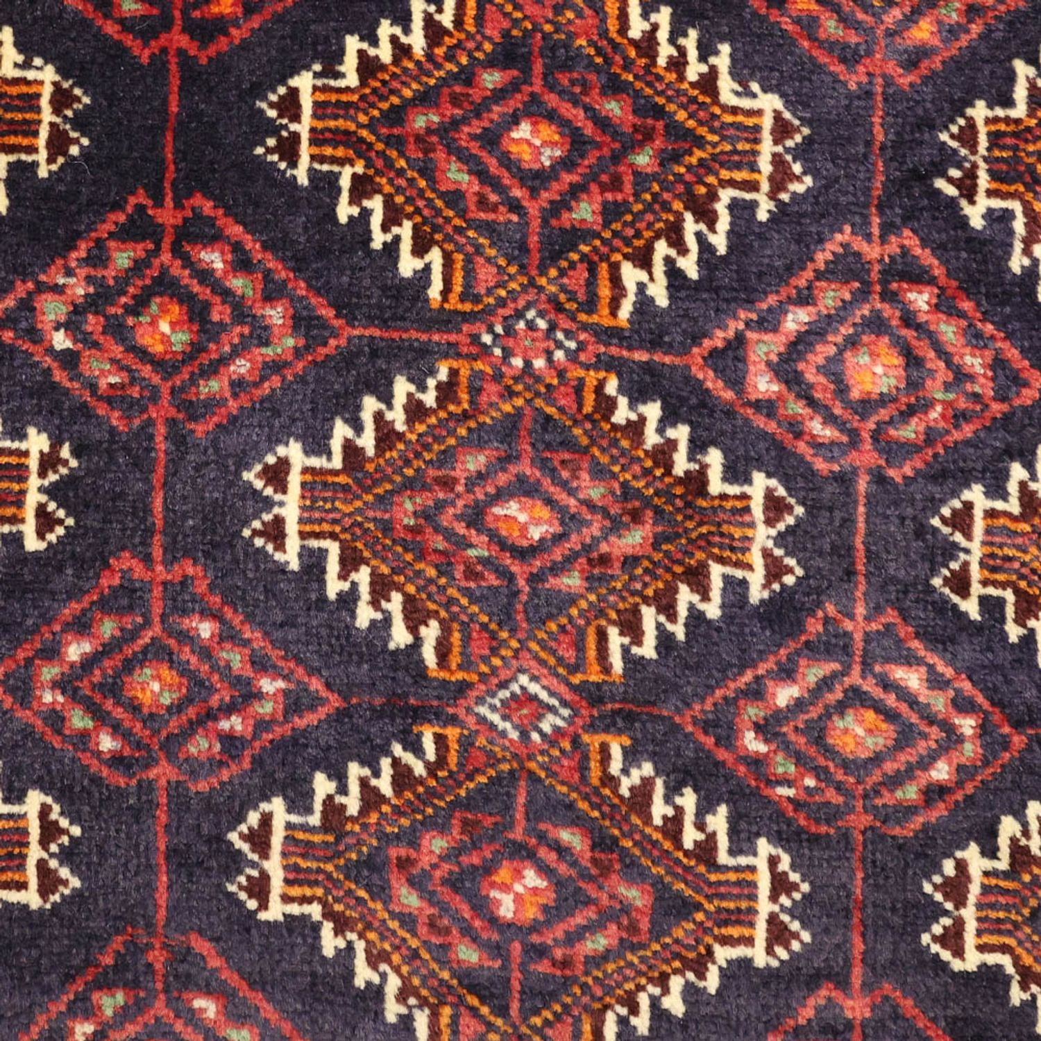 Runner Belutsch Rug - 197 x 106 cm - dark red