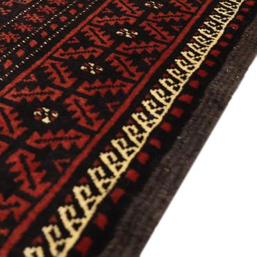 Runner Belutsch Rug - 204 x 102 cm - dark red