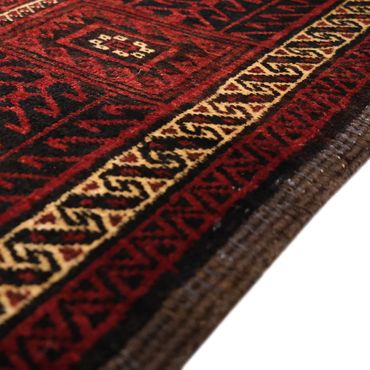 Runner Belutsch Rug - 203 x 101 cm - dark red
