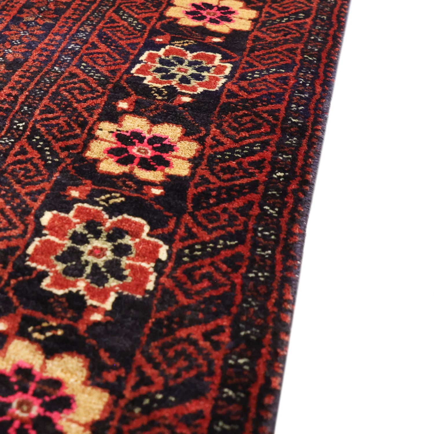Runner Belutsch Rug - 190 x 98 cm - dark red