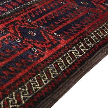Runner Belutsch Rug - 188 x 99 cm - dark red