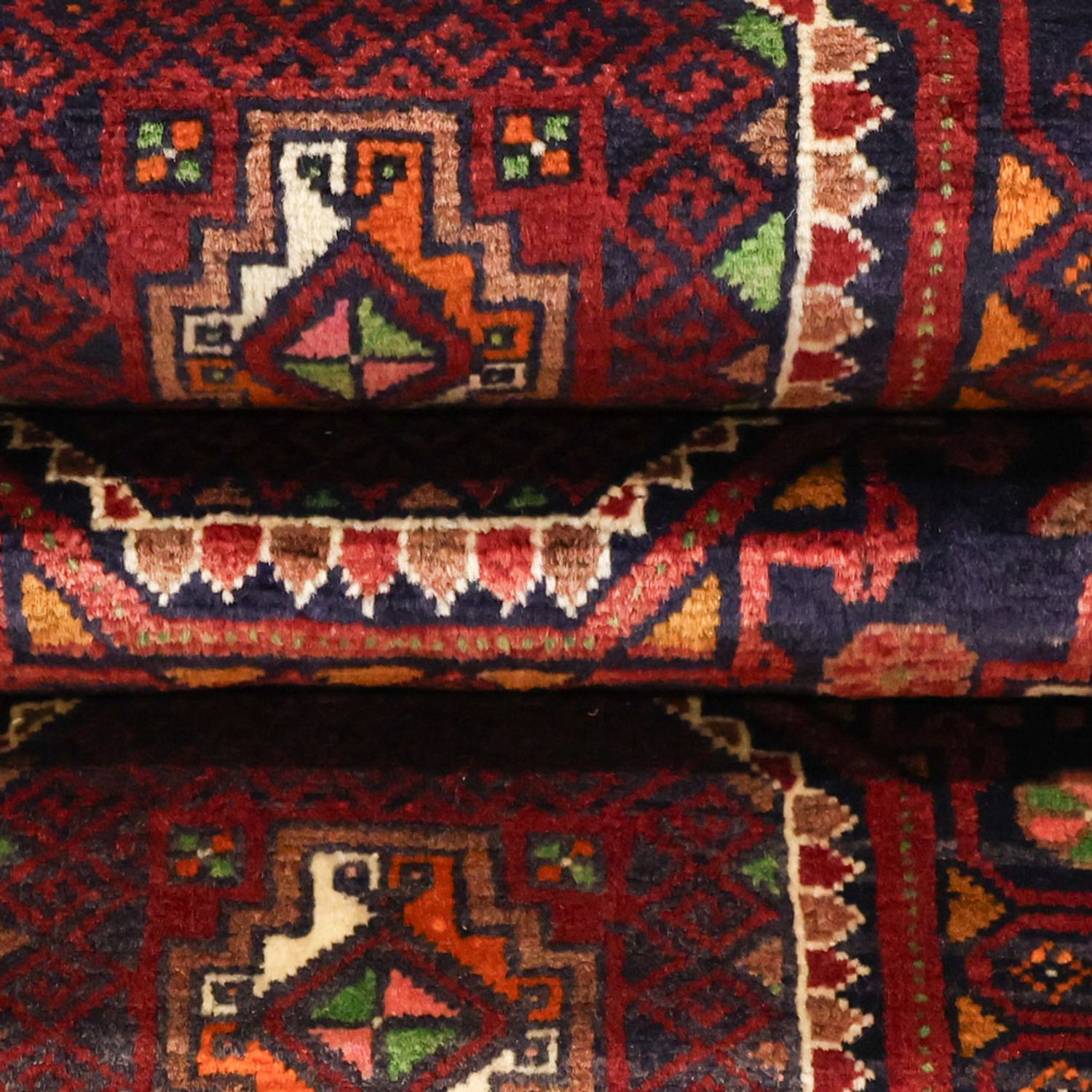 Runner Belutsch Rug - 188 x 101 cm - dark red
