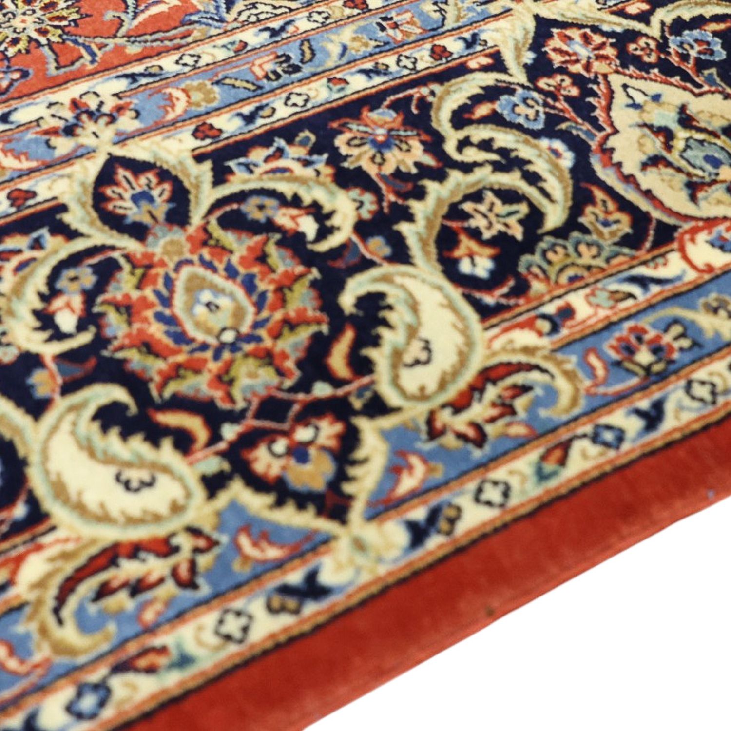 Perser Rug - Ghom - Royal - Silk Warp - 220 x 141 cm - red