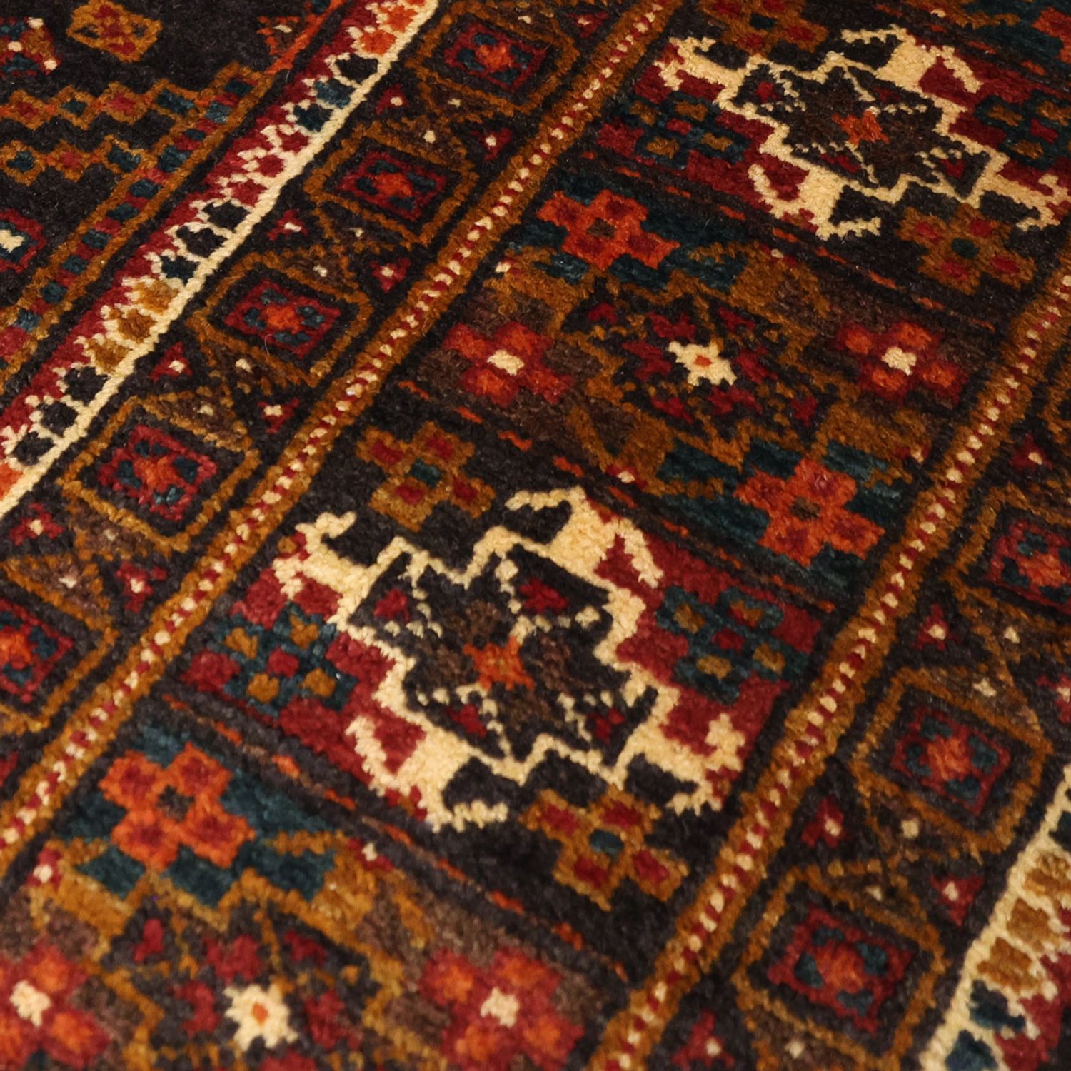 Runner Belutsch Rug - 292 x 103 cm - dark red