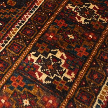 Runner Belutsch Rug - 292 x 103 cm - dark red