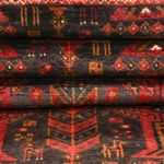 Runner Belutsch Rug - 292 x 103 cm - dark red