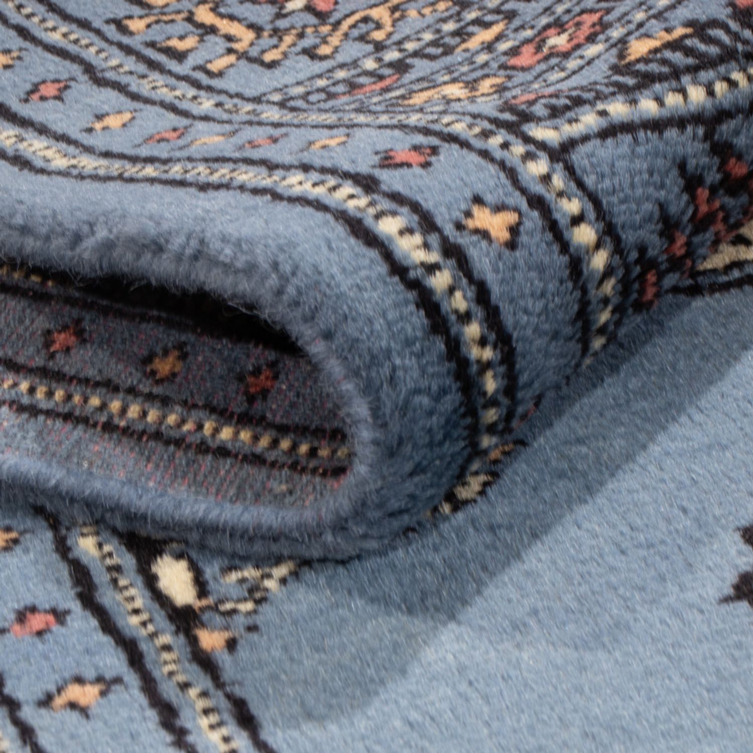 Runner Pakistani Rug - 201 x 77 cm - blue