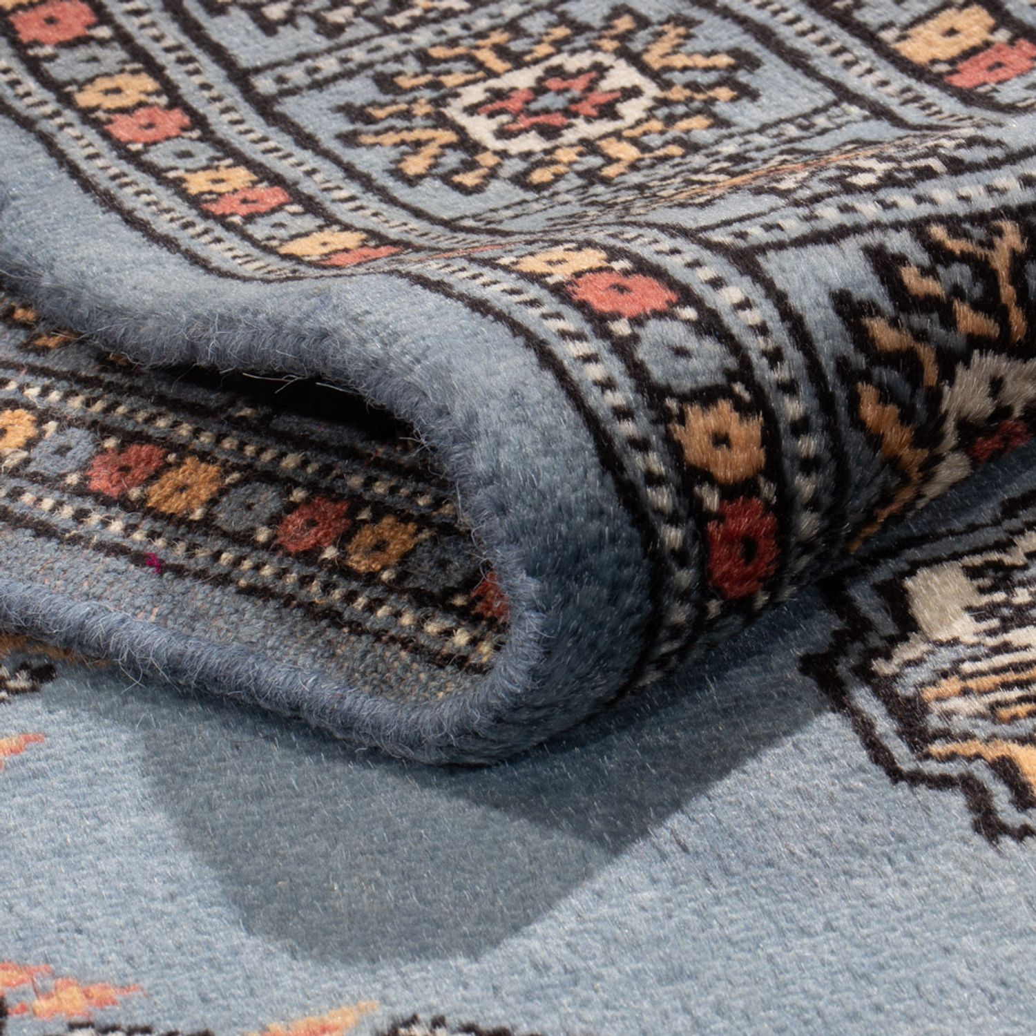 Runner Pakistani Rug - 189 x 75 cm - blue