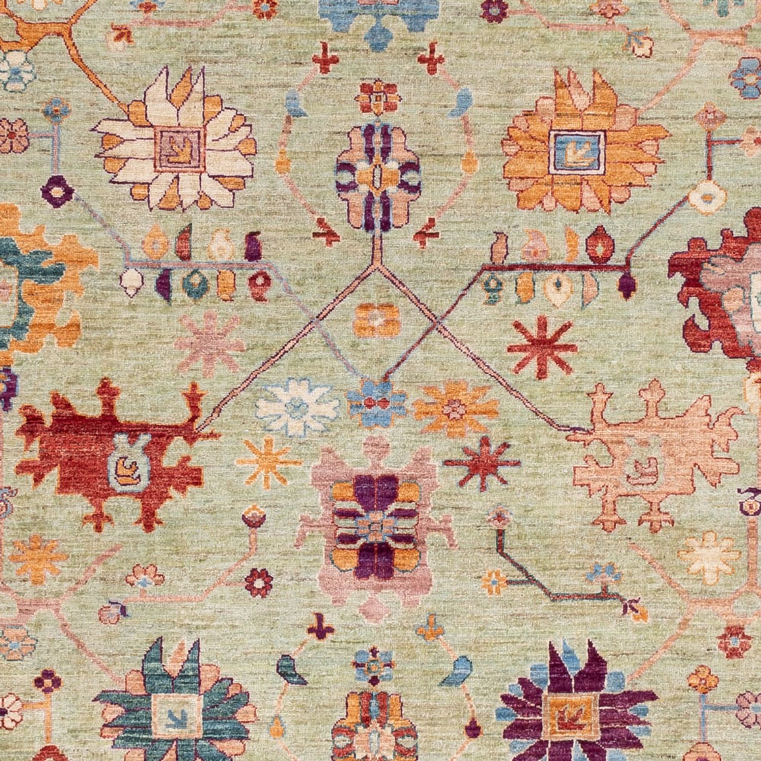 Ziegler Rug - Usak - 336 x 244 cm - light green