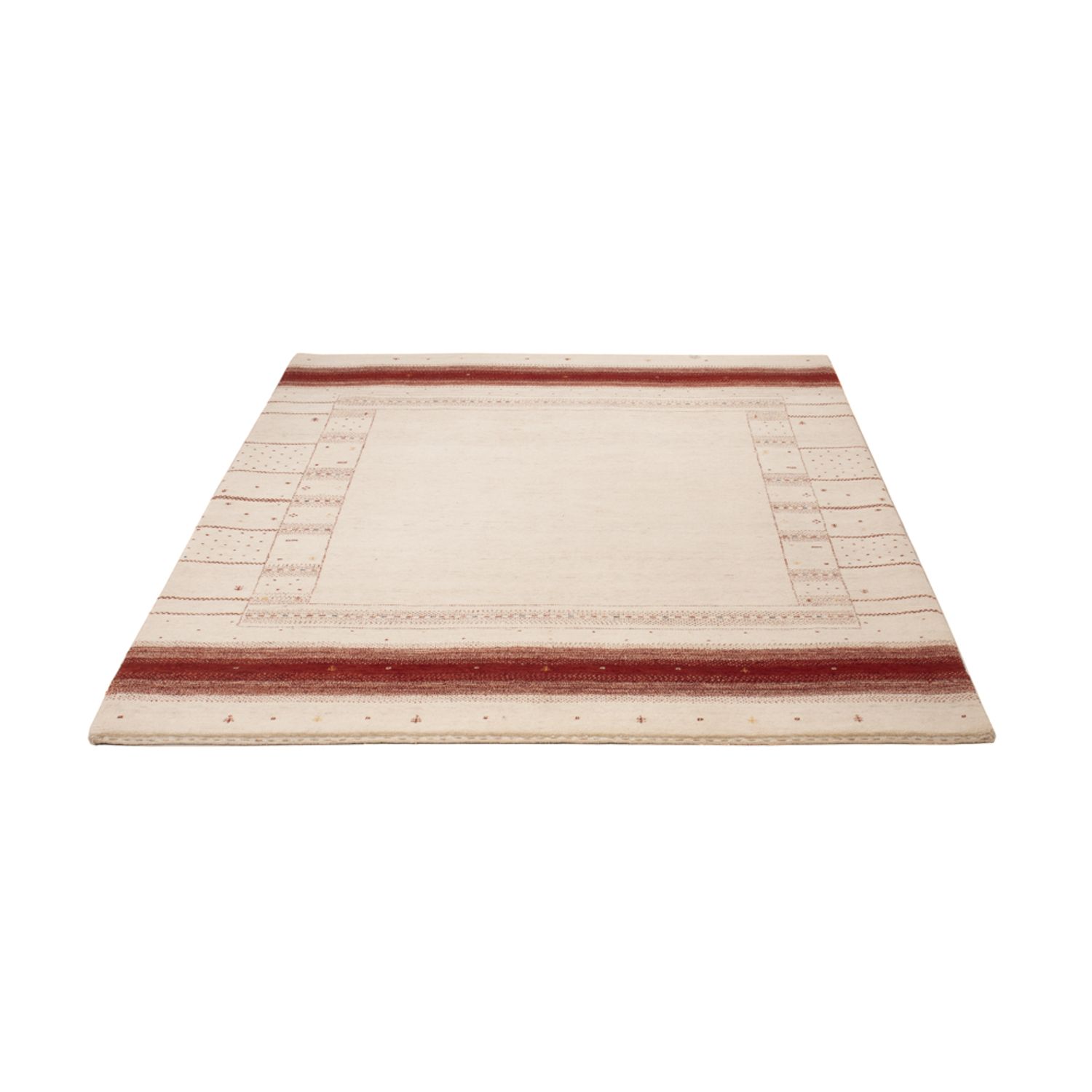 Gabbeh Rug - Loribaft Indus - 190 x 148 cm - white
