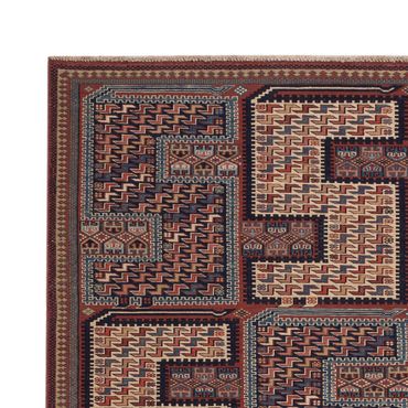 Kelim Rug - Oriental - Soumak - 207 x 165 cm - dark beige