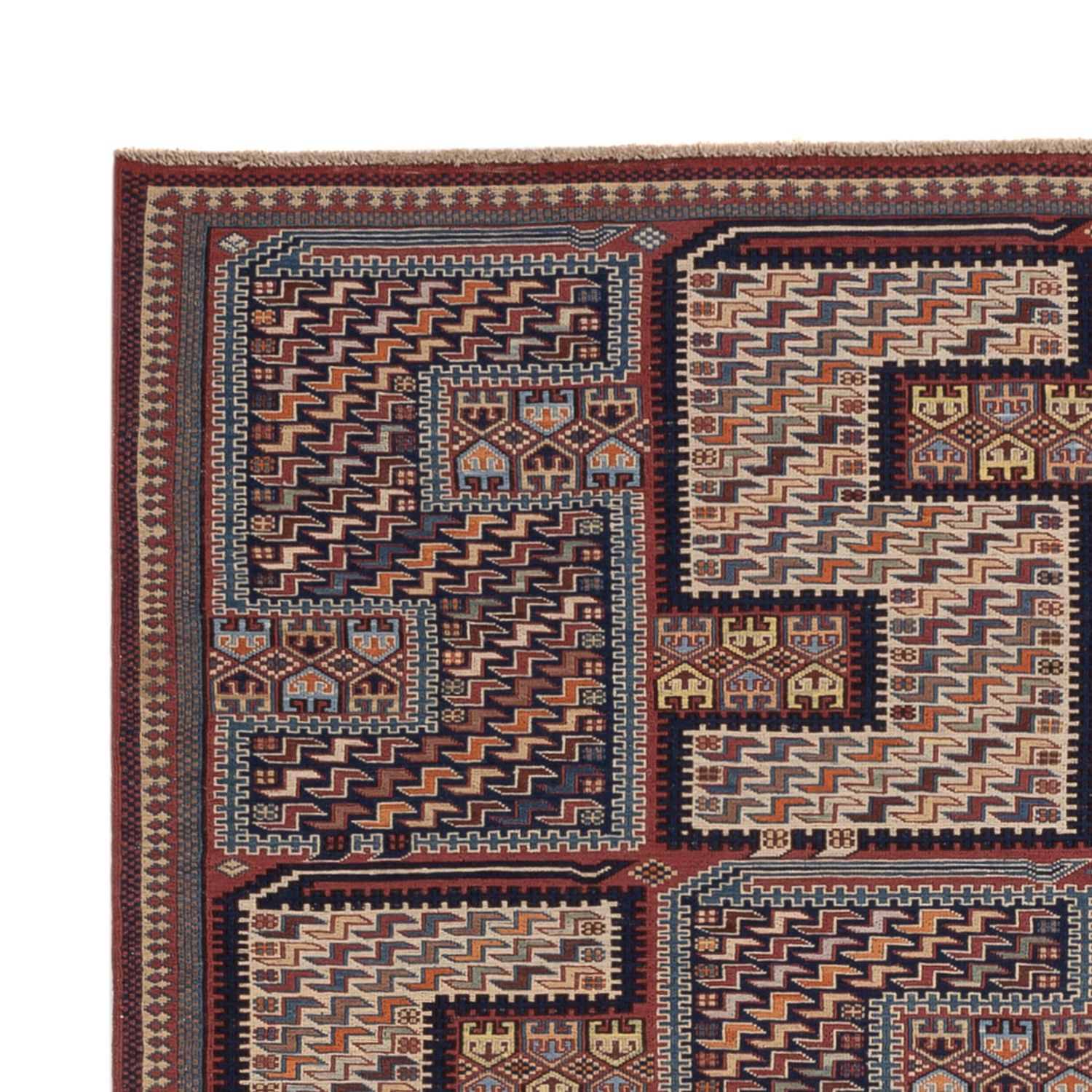 Kelim Rug - Oriental - Soumak - 209 x 166 cm - dark beige