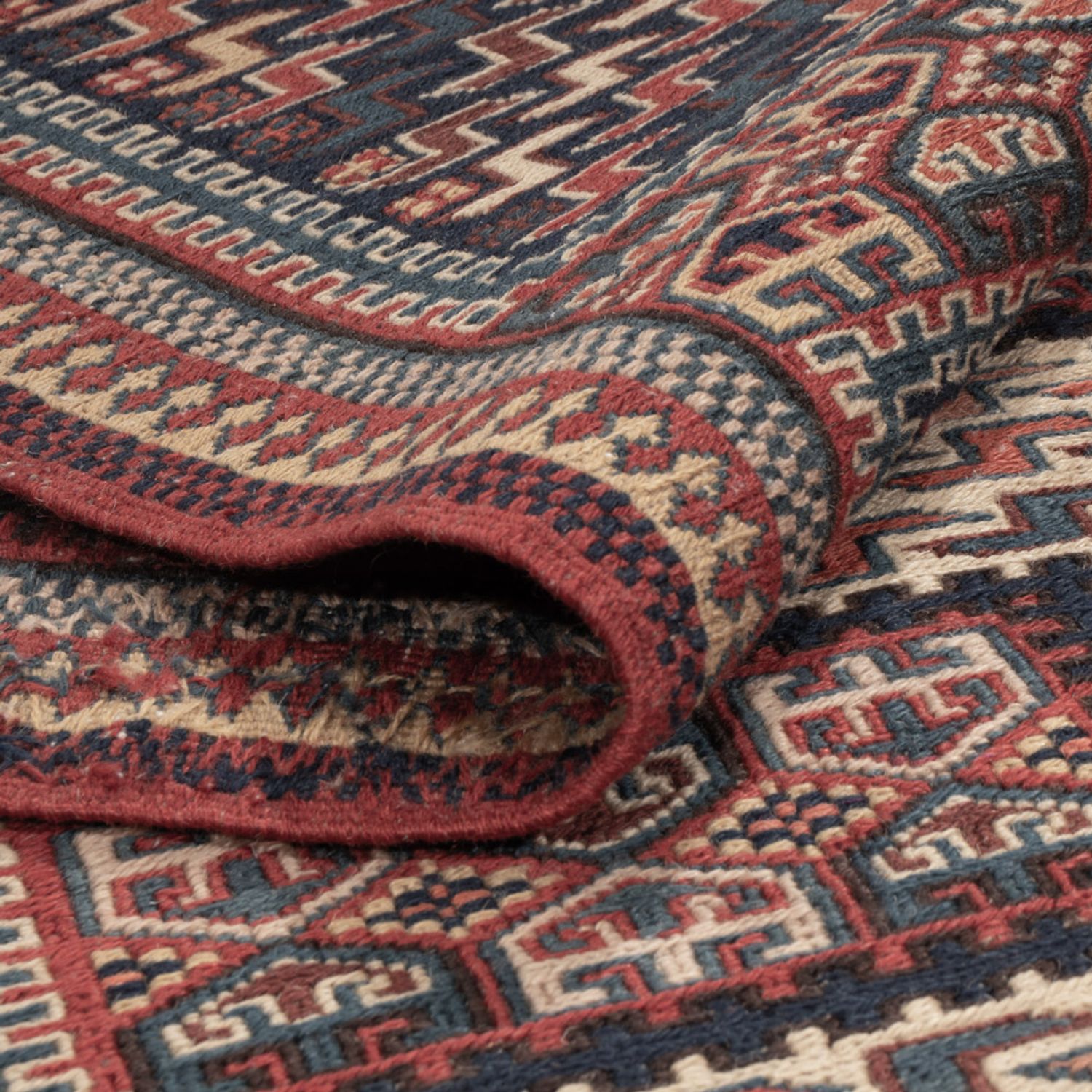 Kelim Rug - Oriental - Soumak - 208 x 165 cm - dark beige