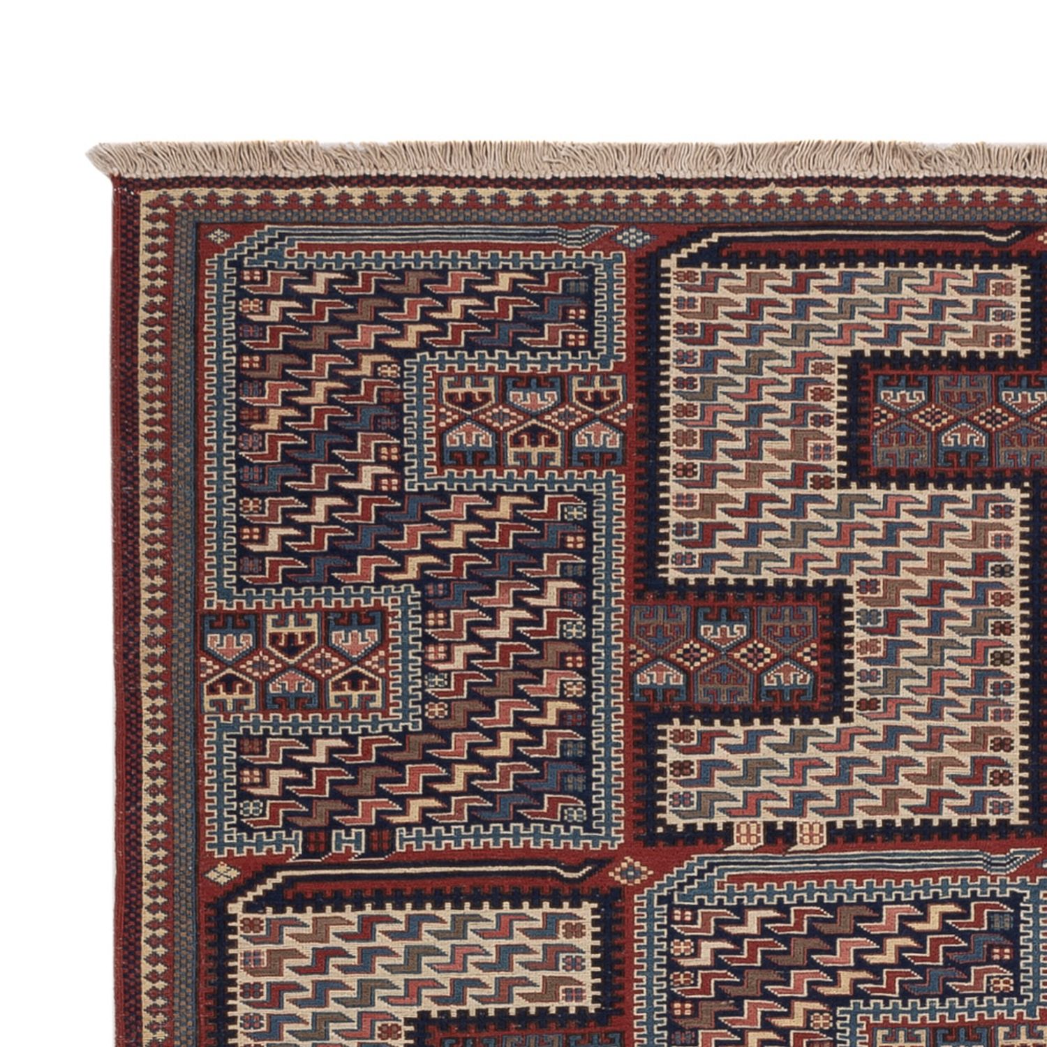 Kelim Rug - Oriental - Soumak - 223 x 156 cm - dark beige